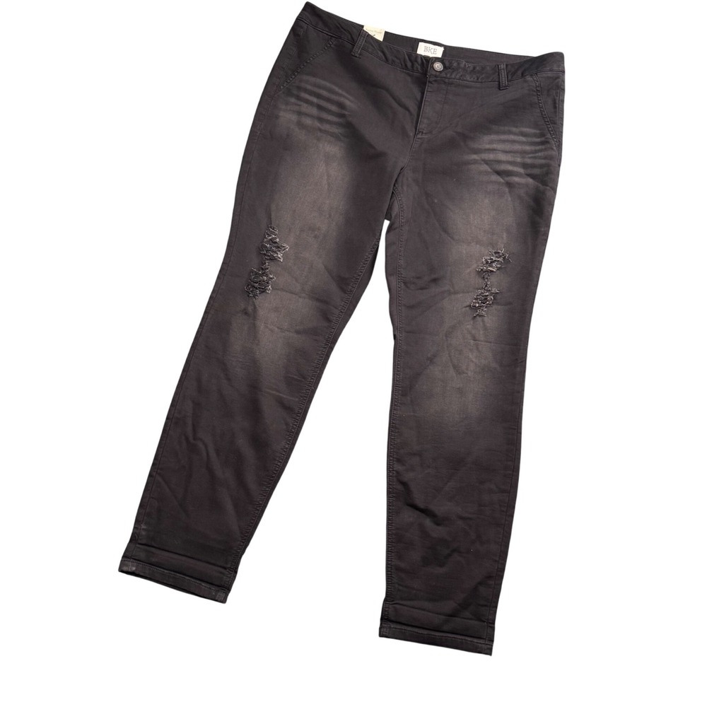 BKE Payton Skinny Black Distressed Jeans Womens‎ 41x30 (Tag 34R) Grunge Y2K NWT